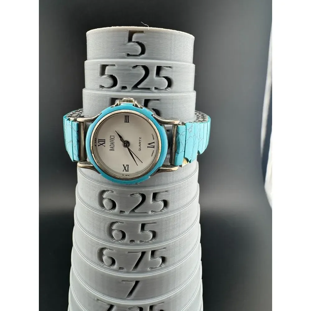 Badavici Turquoise Stone Link Watch Southwestern Style